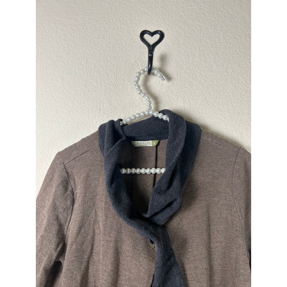 Chalet et Ceci Cardigan Women's Size Small Brown Duster Sweater Made in USA - Picture 6 of 11